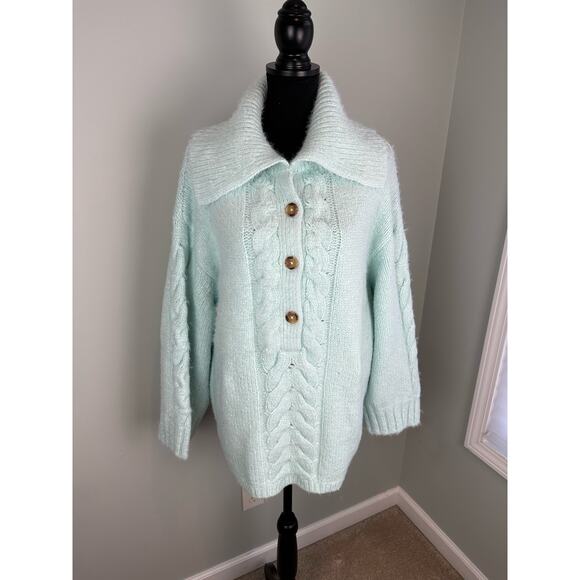 NWOT Free People Lemon Tonic Oversized Sweater - Size XS - Picture 1 of 8
